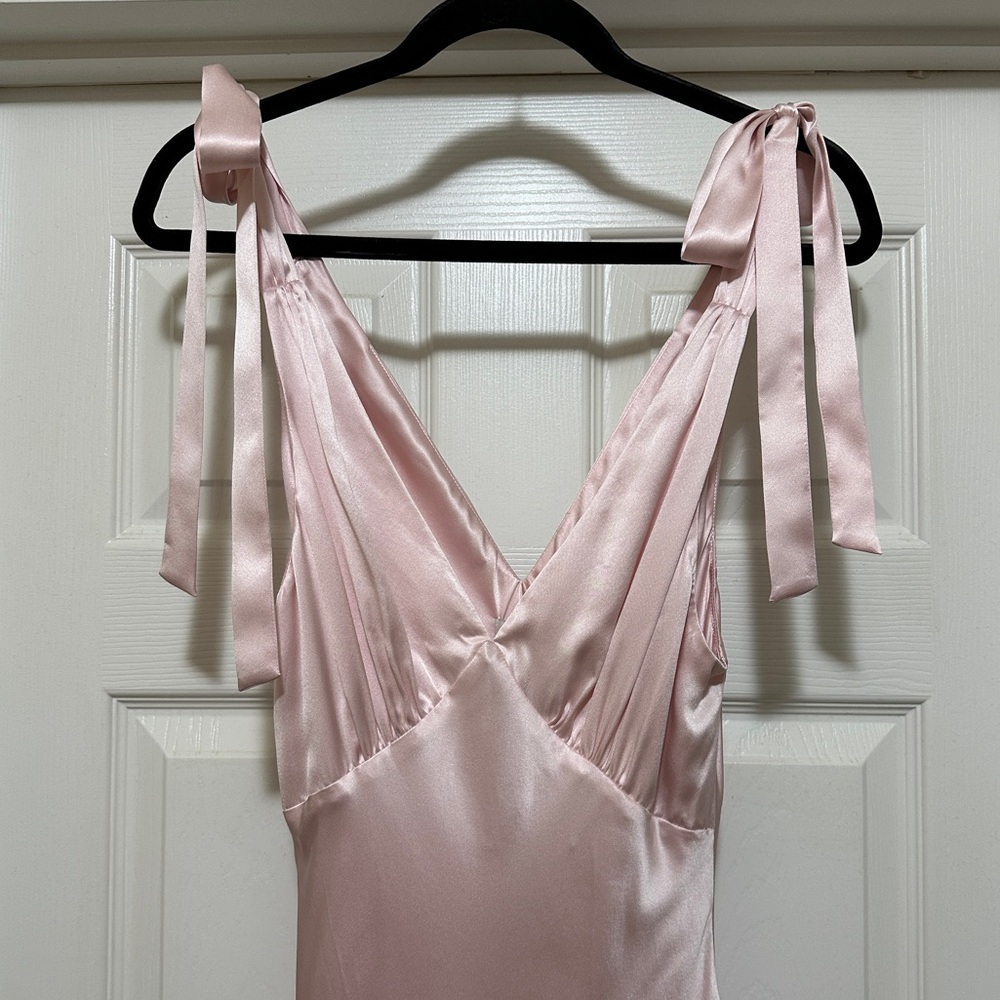 NWT Reformation Pernille Silk Dress - Cherry Blossom - Picture 9 of 15